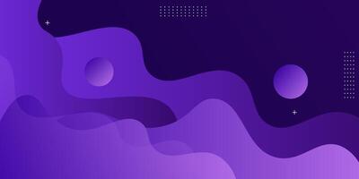 Abstract dark purple wave fluid 3D pattern background. Trendy geometric shape design on dark background. Eps10 vector