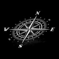 Compass on the black background vector
