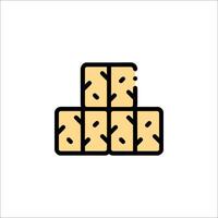 A stack of blocks icon on a white background vector