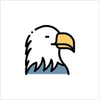A bald eagle head icon on a white background vector