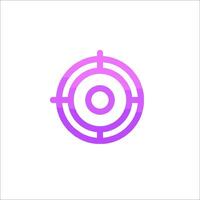 A purple and pink target icon on a white background vector