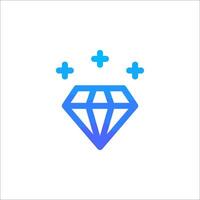 A diamond icon with three stars on it vector