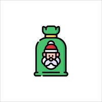 A green bottle with a santa claus face on it vector