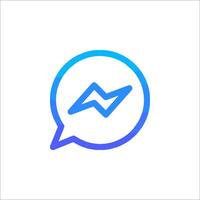 The logo for the messenger app vector