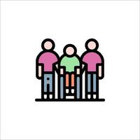 People with disabilities icon, illustration vector