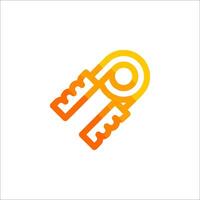 A key icon with a key and a lock vector