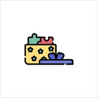 A gift box with a star on it vector
