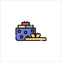 A gift box with a bow on top and a gift inside vector