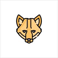 Fox head icon in line style vector