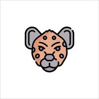 A cartoon leopard head on a white background vector