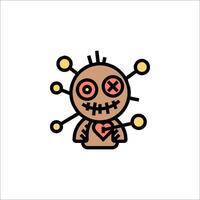 A cartoon character with a heart on its chest vector
