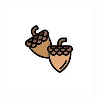 Two acorns icon on a white background vector