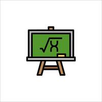 A blackboard with a math equation on it vector