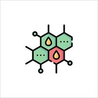 A molecule with two people on it vector
