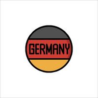 A germany flag with the word germany in the center vector