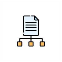 A document icon with a folder and a paper vector