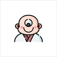 A cartoon character with an eye on his face vector