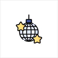 A disco ball with stars on it vector