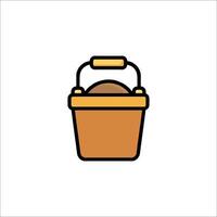 A bucket with a lid on it, isolated on a white background vector