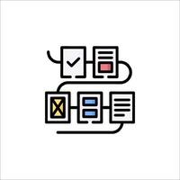 A line drawing of a computer and a phone vector