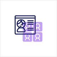 A person is sitting on a computer with a person in the background vector
