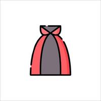 A red dress with a red bow on it vector