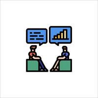 Two people sitting on a couch with a speech bubble above them vector