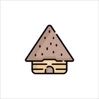 A house with a roof on a white background vector