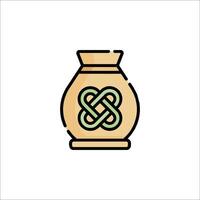 A money bag with a knot inside it vector