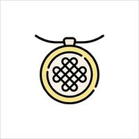 A necklace with a knot on it vector