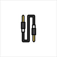 A cable with two ends on a white background vector