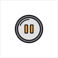 A button icon with two orange buttons vector