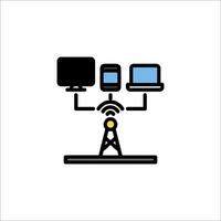 Wireless network icon vector
