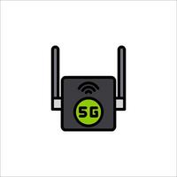 A wireless router with the word 5g on it vector