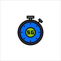 A stopwatch with the word 5g on it vector