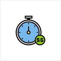 A stopwatch with the number 5 on it vector
