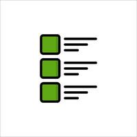 A green check box icon on a white background vector