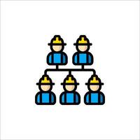 A group of people in construction hats vector