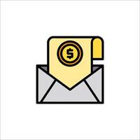 A money envelope with a dollar sign on it vector