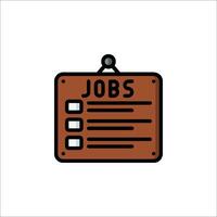 A job board with check marks on it vector