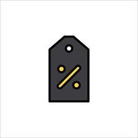 A price tag with a yellow dot on it vector