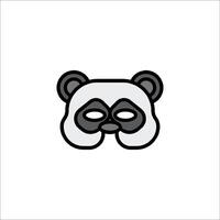 A panda bear with a mask on its face vector