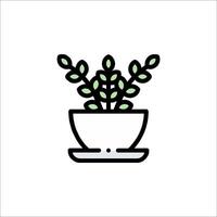 A plant in a cup icon on a white background vector