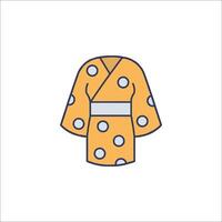 A kimono with polka dots on it vector