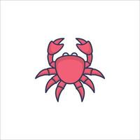 Crab icon on white background vector