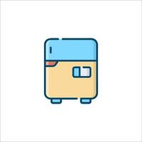 A small refrigerator icon on a white background vector