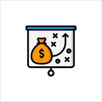 A money bag and a dollar sign on a white background vector