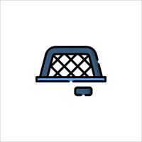 A blue and white icon of a net vector
