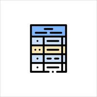 A line icon of a computer with a keyboard and a mouse vector