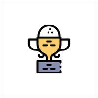 A bowling trophy icon on a white background vector